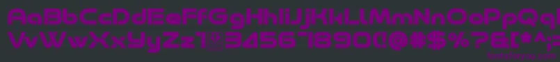 Шрифт Minalis Bold Demo – фиолетовые шрифты на чёрном фоне