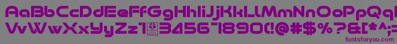 Minalis Bold Demo-Schriftart – Violette Schriften auf grauem Hintergrund
