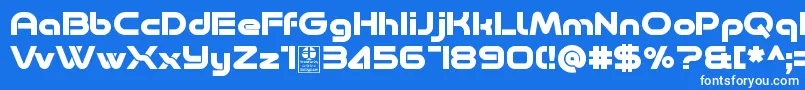 Шрифт Minalis Bold Demo – белые шрифты на синем фоне