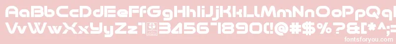 Minalis Bold Demo-fontti – valkoiset fontit vaaleanpunaisella taustalla