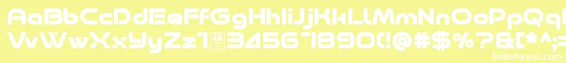 フォントMinalis Bold Demo – 黄色い背景に白い文字
