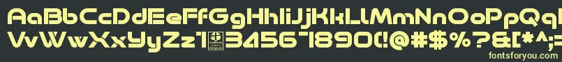 Шрифт Minalis Bold Demo – жёлтые шрифты на чёрном фоне