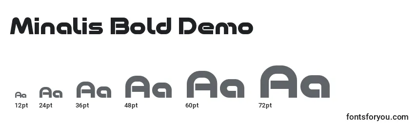 Minalis Bold Demo Font Sizes