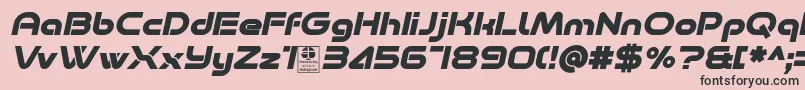 Minalis Bold Italic Demo Font – Black Fonts on Pink Background