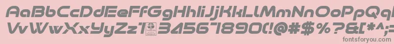 フォントMinalis Bold Italic Demo – ピンクの背景に灰色の文字