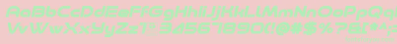 Minalis Bold Italic Demo Font – Green Fonts on Pink Background