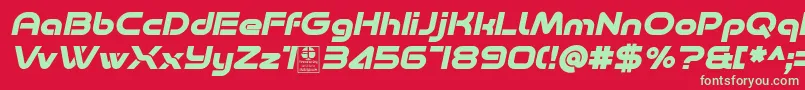 More about Minalis Bold Italic Demo Font Minalis Bold Italic Demo Font – Green Fonts on Red Background