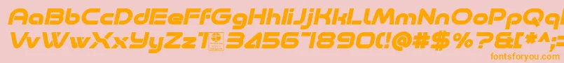 Minalis Bold Italic Demo Font – Orange Fonts on Pink Background