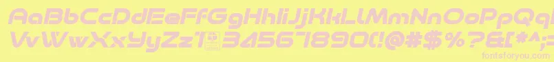 Minalis Bold Italic Demo Font – Pink Fonts on Yellow Background