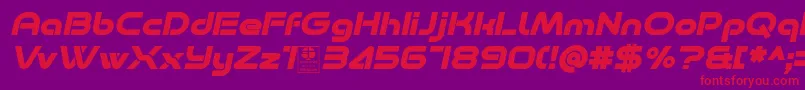 Minalis Bold Italic Demo Font – Red Fonts on Purple Background