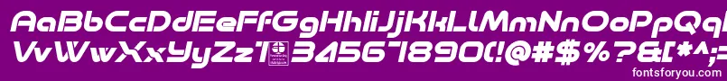 Minalis Bold Italic Demo Font – White Fonts on Purple Background