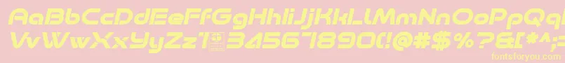 Minalis Bold Italic Demo Font – Yellow Fonts on Pink Background