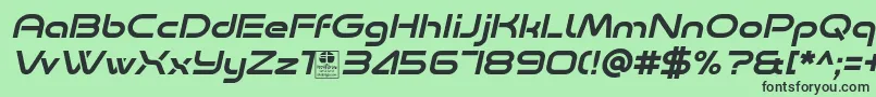 fuente Minalis Italic Demo – Fuentes Negras Sobre Fondo Verde