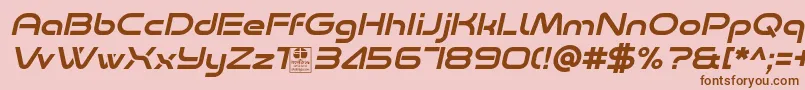 Minalis Italic Demo Font – Brown Fonts on Pink Background