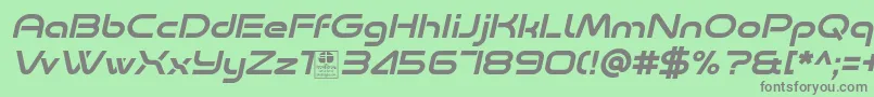 Minalis Italic Demo Font – Gray Fonts on Green Background