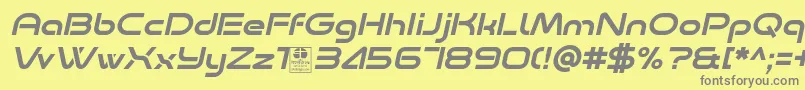 Minalis Italic Demo Font – Gray Fonts on Yellow Background