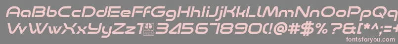 Minalis Italic Demo Font – Pink Fonts on Gray Background