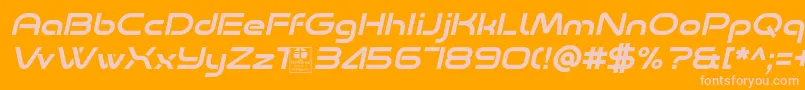 Minalis Italic Demo Font – Pink Fonts on Orange Background