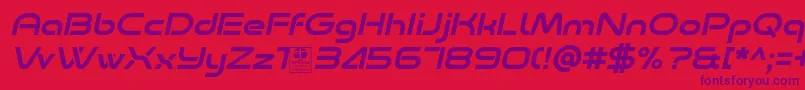 Minalis Italic Demo Font – Purple Fonts on Red Background