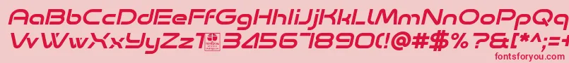 Minalis Italic Demo Font – Red Fonts on Pink Background