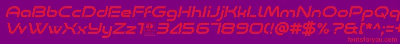 Minalis Italic Demo Font – Red Fonts on Purple Background