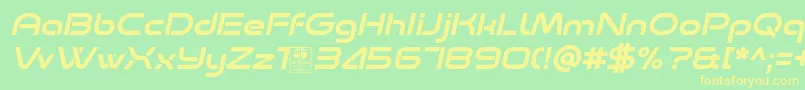 Minalis Italic Demo Font – Yellow Fonts on Green Background