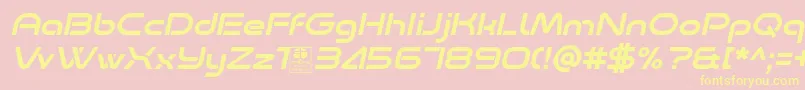 Minalis Italic Demo Font – Yellow Fonts on Pink Background