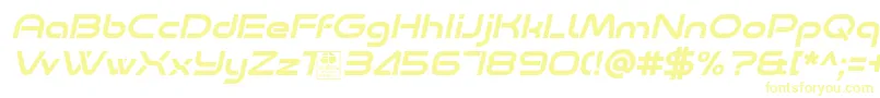 Minalis Italic Demo Font – Yellow Fonts on White Background