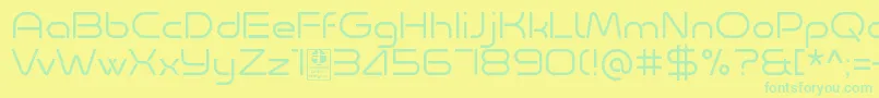 Minalis Light Demo Font – Green Fonts on Yellow Background
