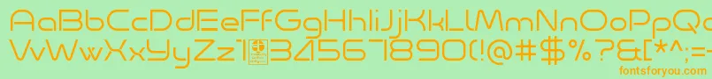 Minalis Light Demo Font – Orange Fonts on Green Background