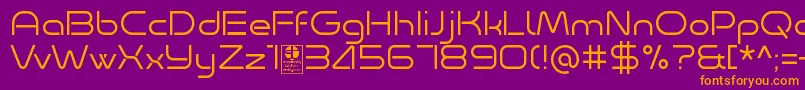 Minalis Light Demo Font – Orange Fonts on Purple Background
