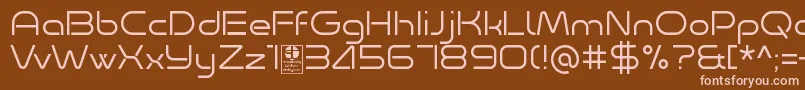 Minalis Light Demo Font – Pink Fonts on Brown Background