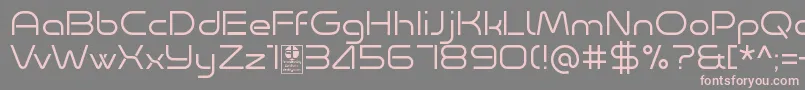 Minalis Light Demo Font – Pink Fonts on Gray Background