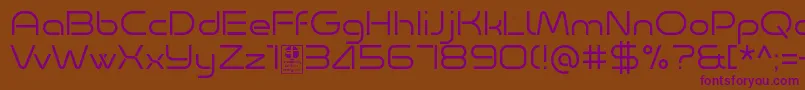 Minalis Light Demo Font – Purple Fonts on Brown Background
