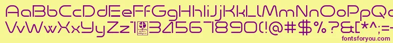 Minalis Light Demo Font – Purple Fonts on Yellow Background