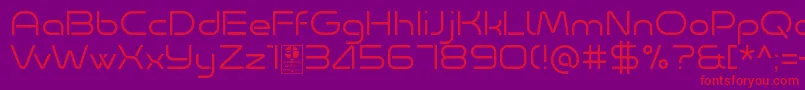 Minalis Light Demo Font – Red Fonts on Purple Background