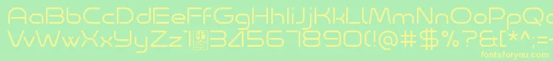 Minalis Light Demo Font – Yellow Fonts on Green Background
