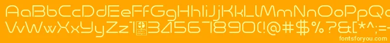Minalis Light Demo Font – Yellow Fonts on Orange Background