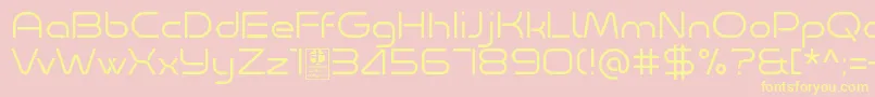 Minalis Light Demo Font – Yellow Fonts on Pink Background