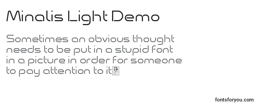 Minalis Light Demo-fontti