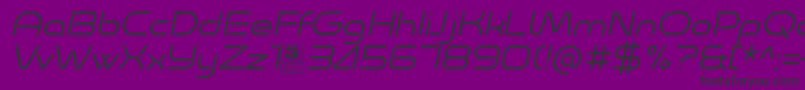 Minalis Light Italic Demo Font – Black Fonts on Purple Background