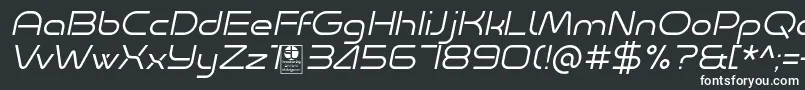 Minalis Light Italic Demo-fontti – valkoiset fontit