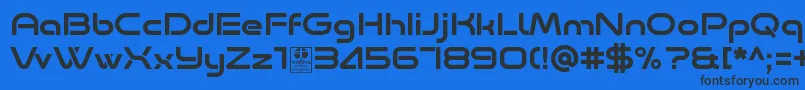 Minalis Regular Demo Font – Black Fonts on Blue Background