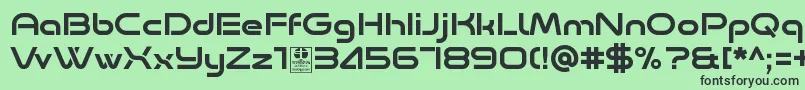 Minalis Regular Demo Font – Black Fonts on Green Background