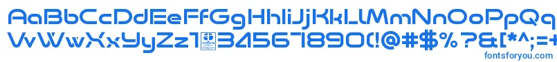 Шрифт Minalis Regular Demo – синие шрифты на белом фоне