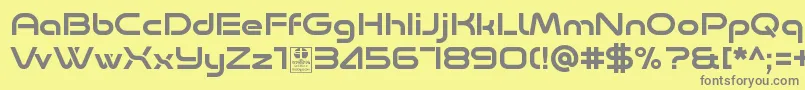 Czcionka Minalis Regular Demo – szare czcionki na żółtym tle