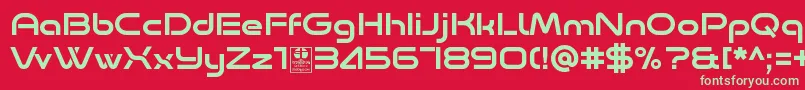 Minalis Regular Demo Font – Green Fonts on Red Background