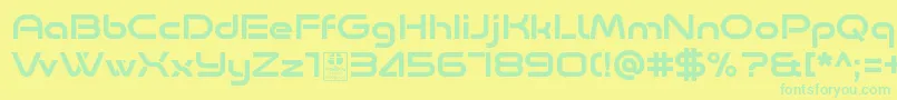 Minalis Regular Demo Font – Green Fonts on Yellow Background