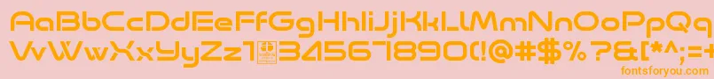 Minalis Regular Demo Font – Orange Fonts on Pink Background