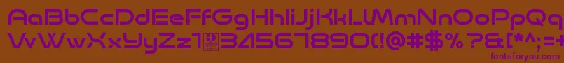 フォントMinalis Regular Demo – 紫色のフォント、茶色の背景